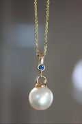 14k Yellow Gold Pearl Necklace – 14K Solid Yellow Gold