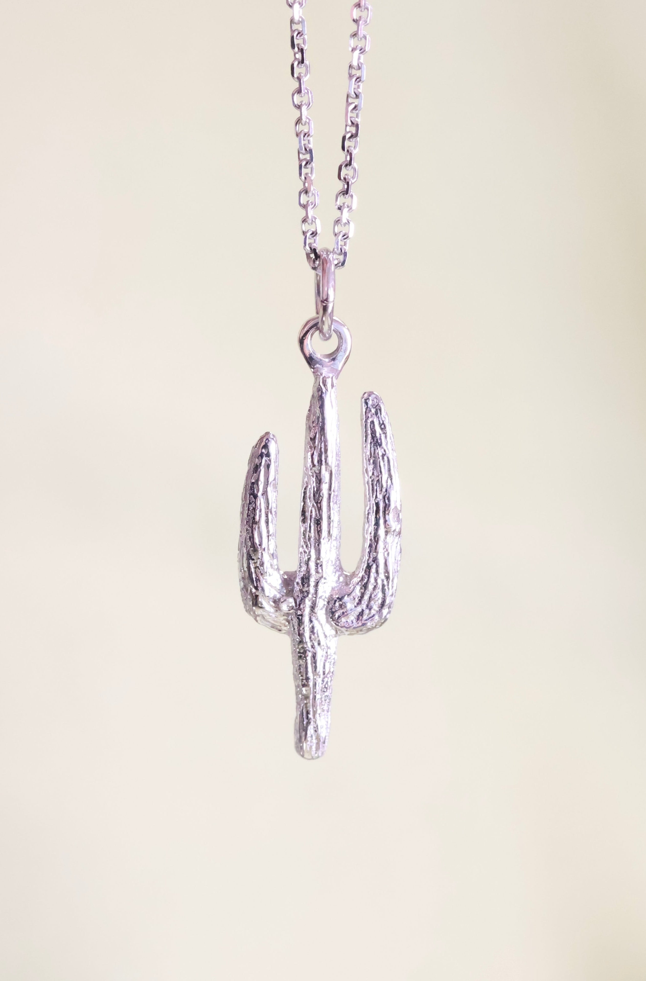 Saguaro Pendant Necklace | 14K Gold