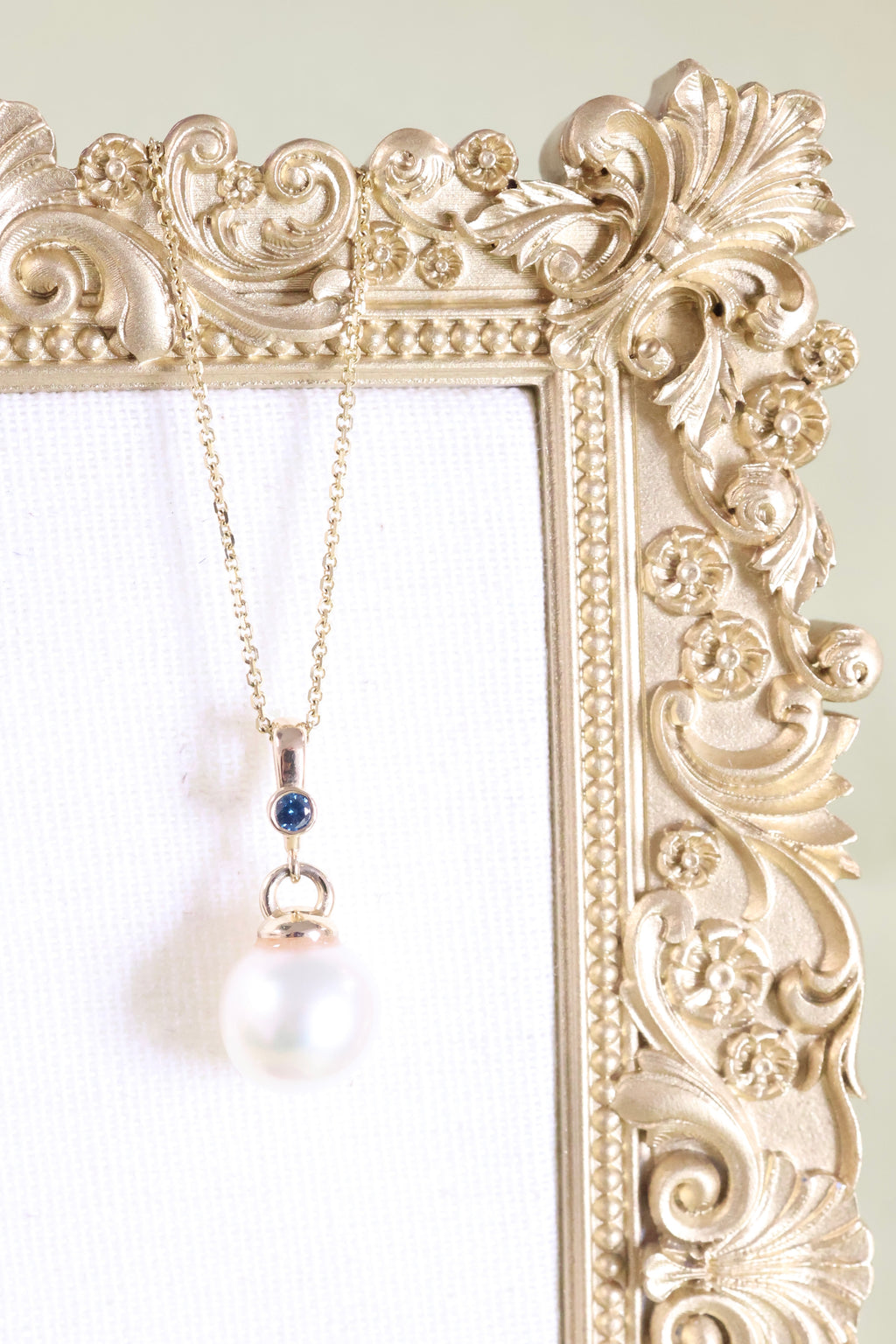 Natural Pearl Drop Pendant Necklace | 14K Gold