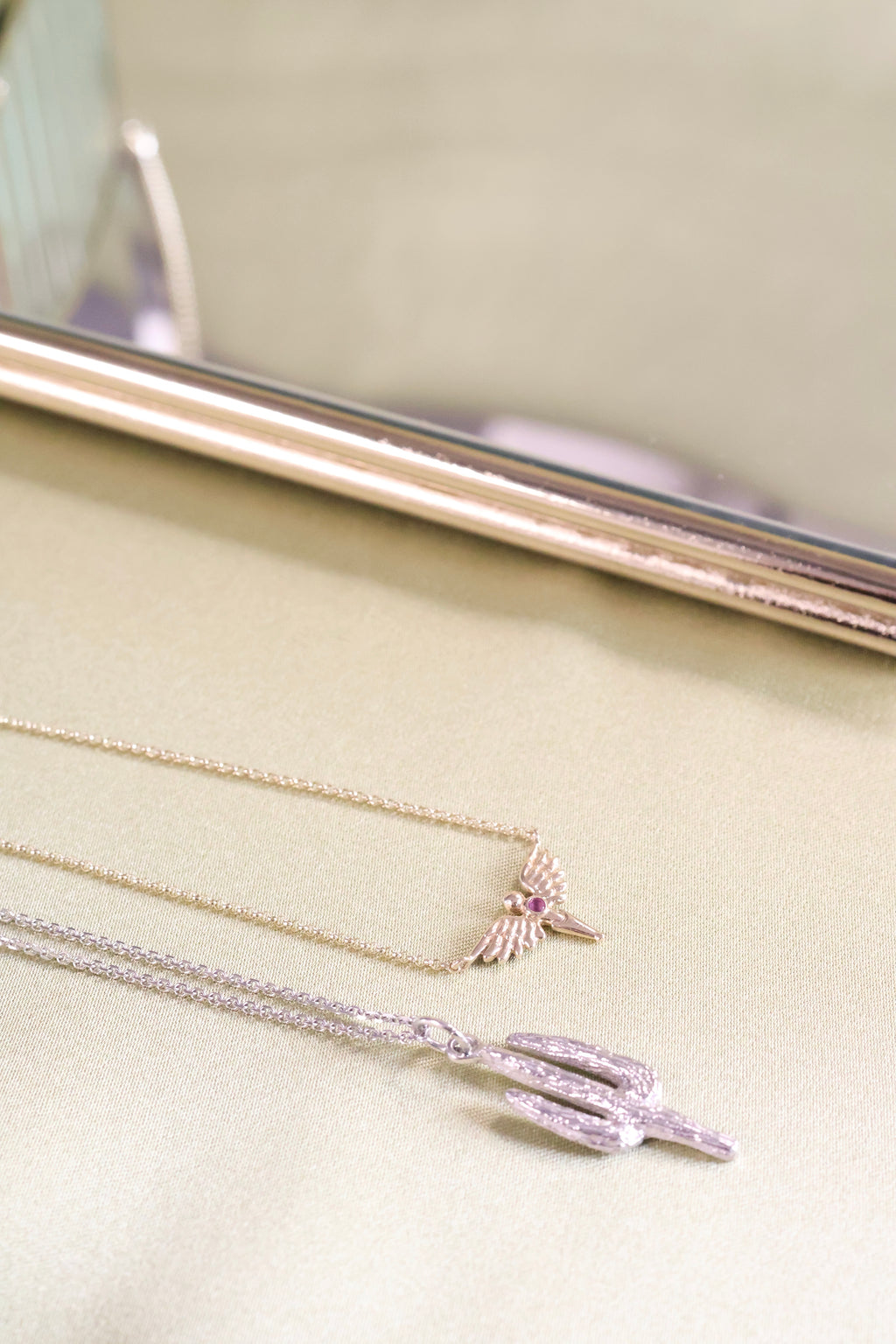 Saguaro Pendant Necklace | 14K Gold