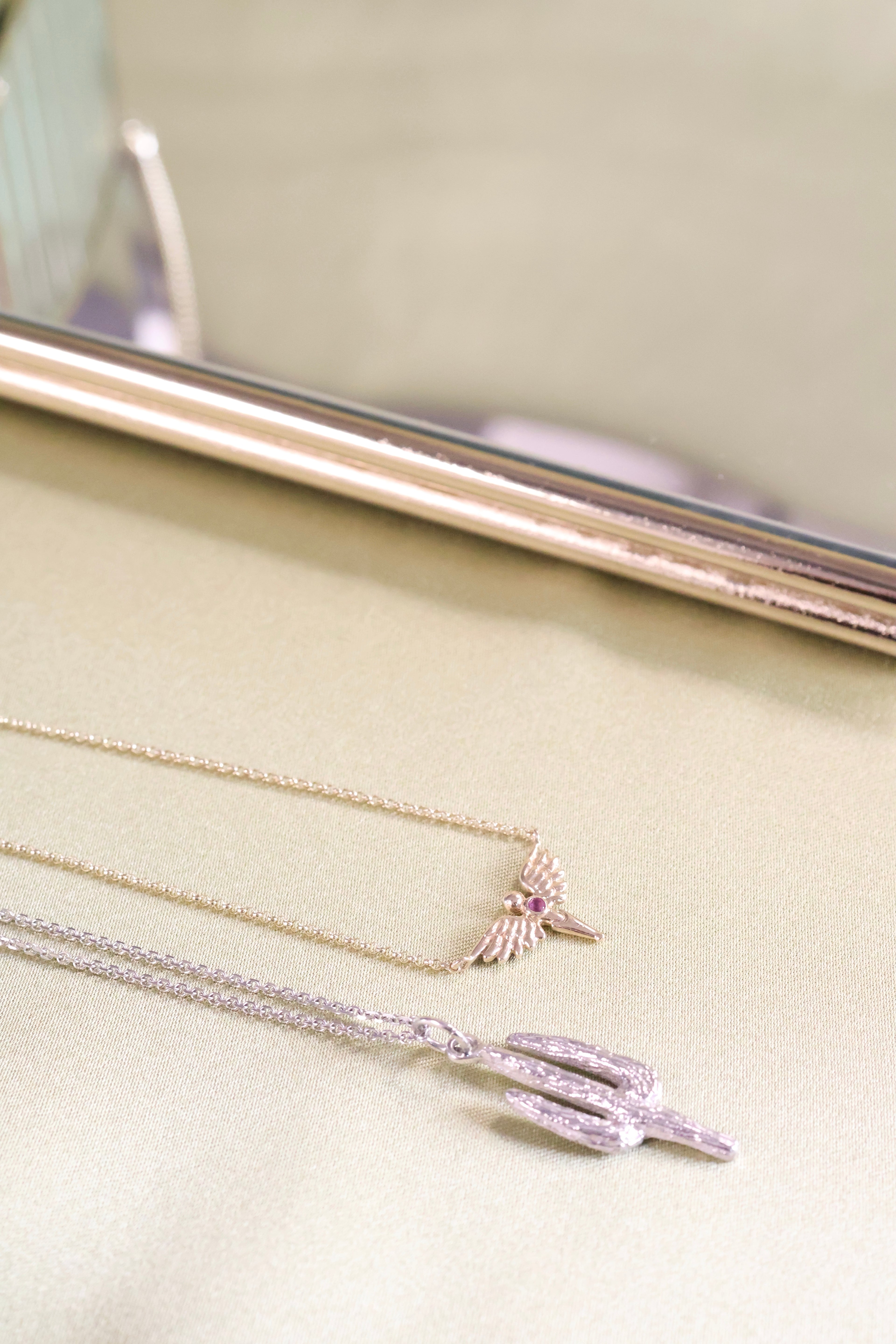 Saguaro Pendant Necklace | 14K Gold