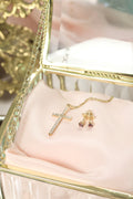 Amethyst Stud Earrings – 14K Solid Yellow Gold