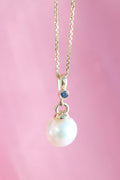 Natural Pearl Drop Pendant Necklace | 14K Yellow Gold