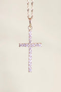 Natural Diamond Cross Pendant | 14K Gold