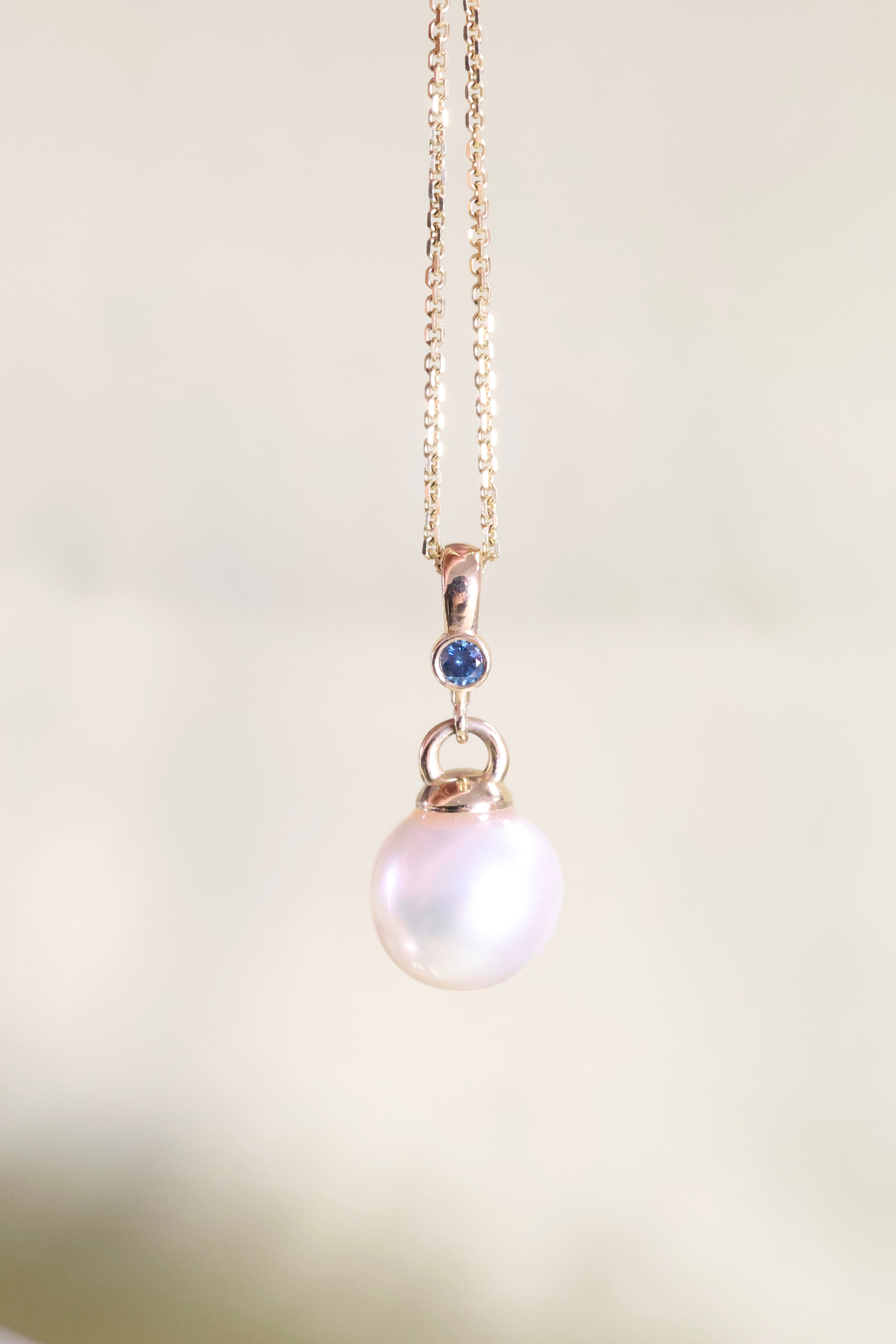 Natural Pearl Drop Pendant Necklace | 14K Gold