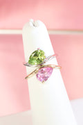 Pear Solitaire Twist Ring | 14K Gold