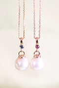 Natural Pearl Drop Pendant Necklace | 14K Gold