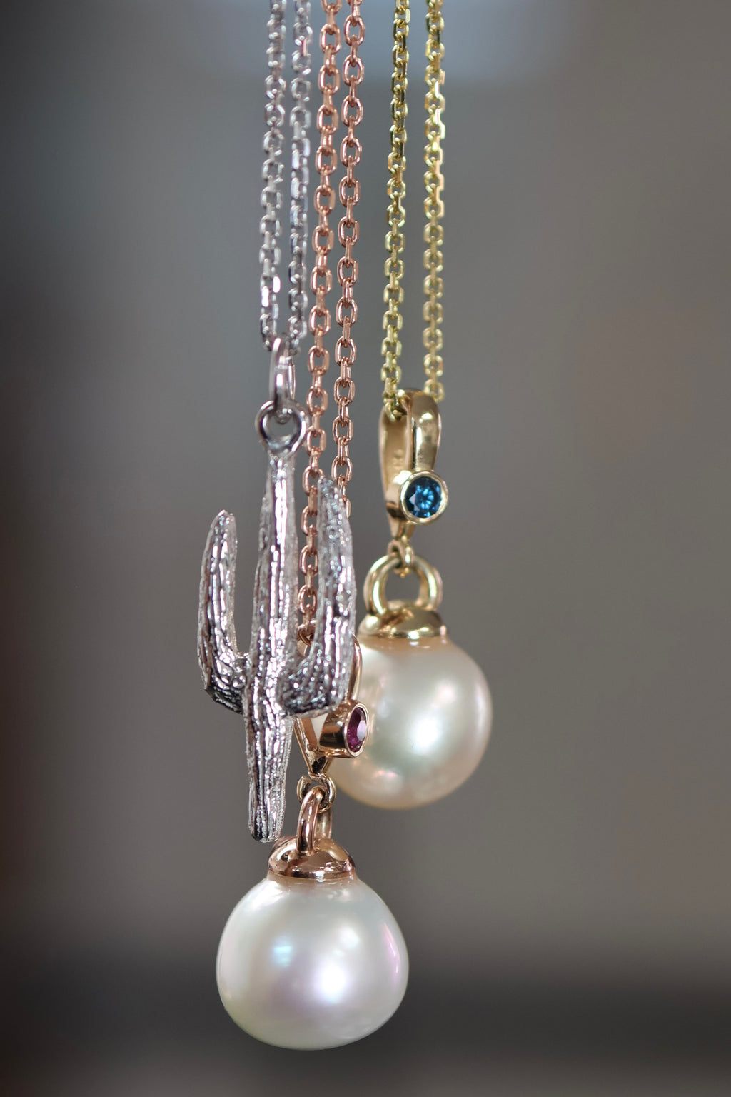 14k Yellow Gold Pearl Necklace – 14K Solid Yellow Gold