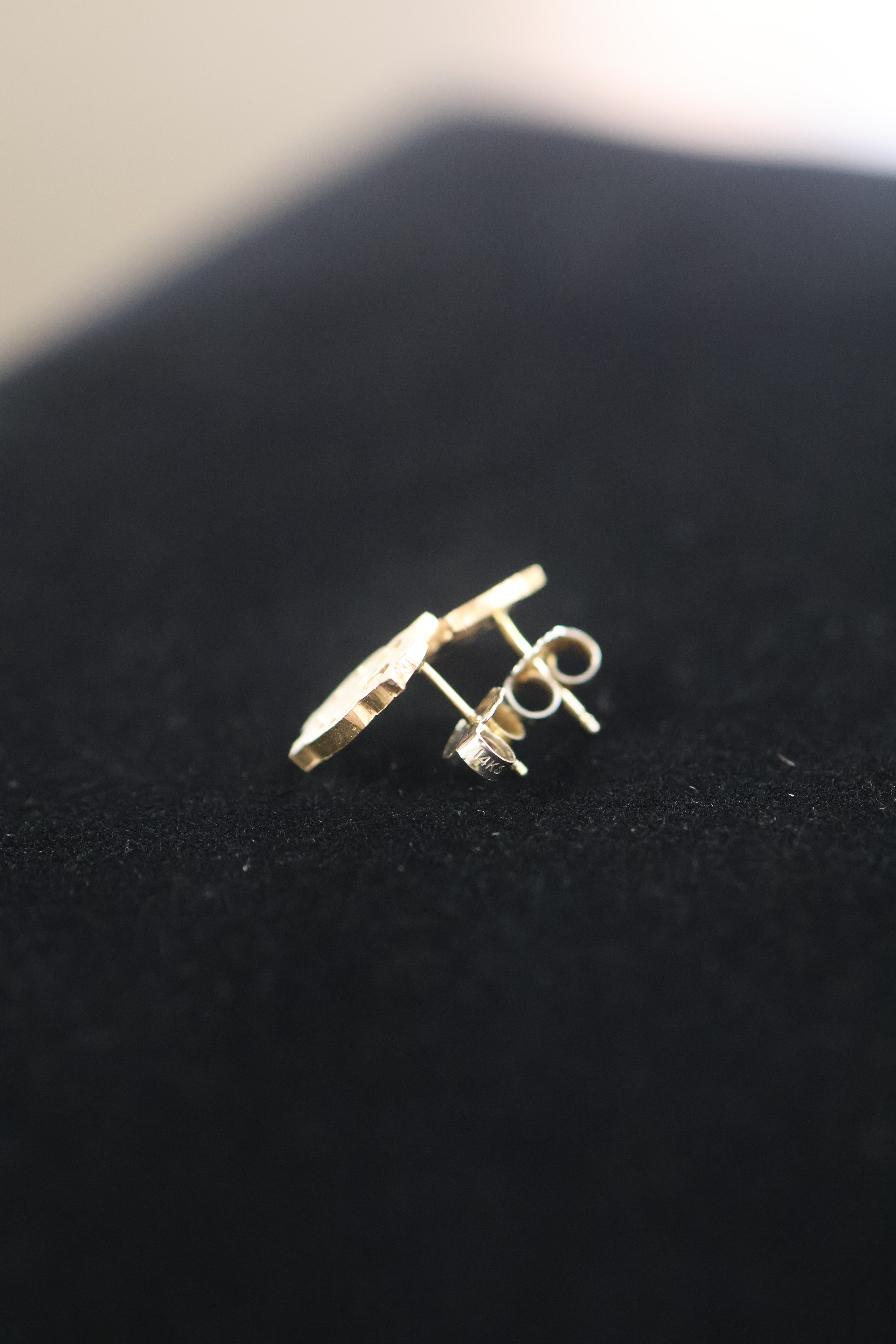 Owl Stud Earrings – 14K Solid Gold